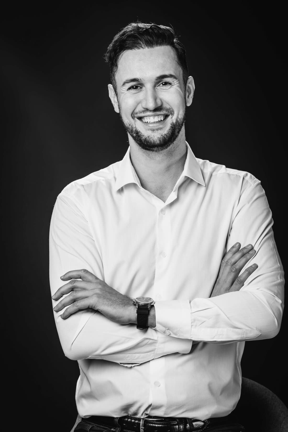 Victor Soultanov, svart-hvitt portrett